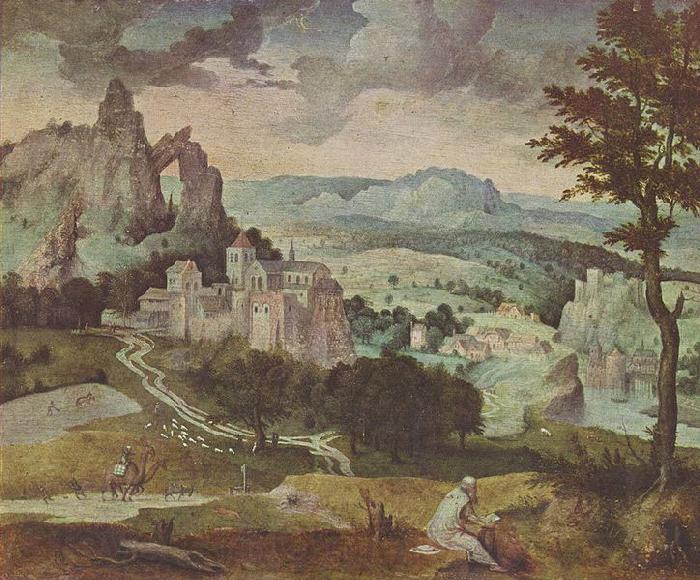 Cornelis Massijs Hl. Hieronymus in einer Landschaft Norge oil painting art
